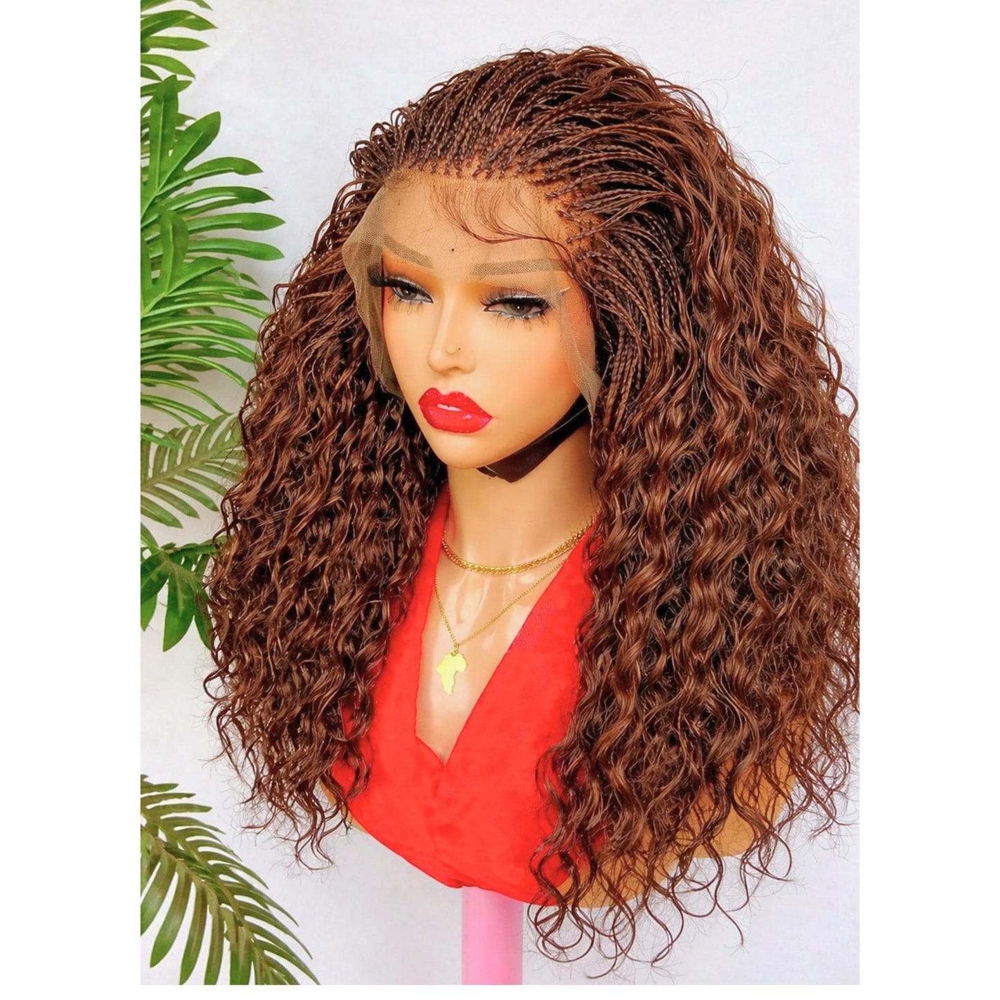 Braided Wigs for Black Women Lace-Front Micro Braided Wig – Boho Deep-Wave Passion Twist – product image 2