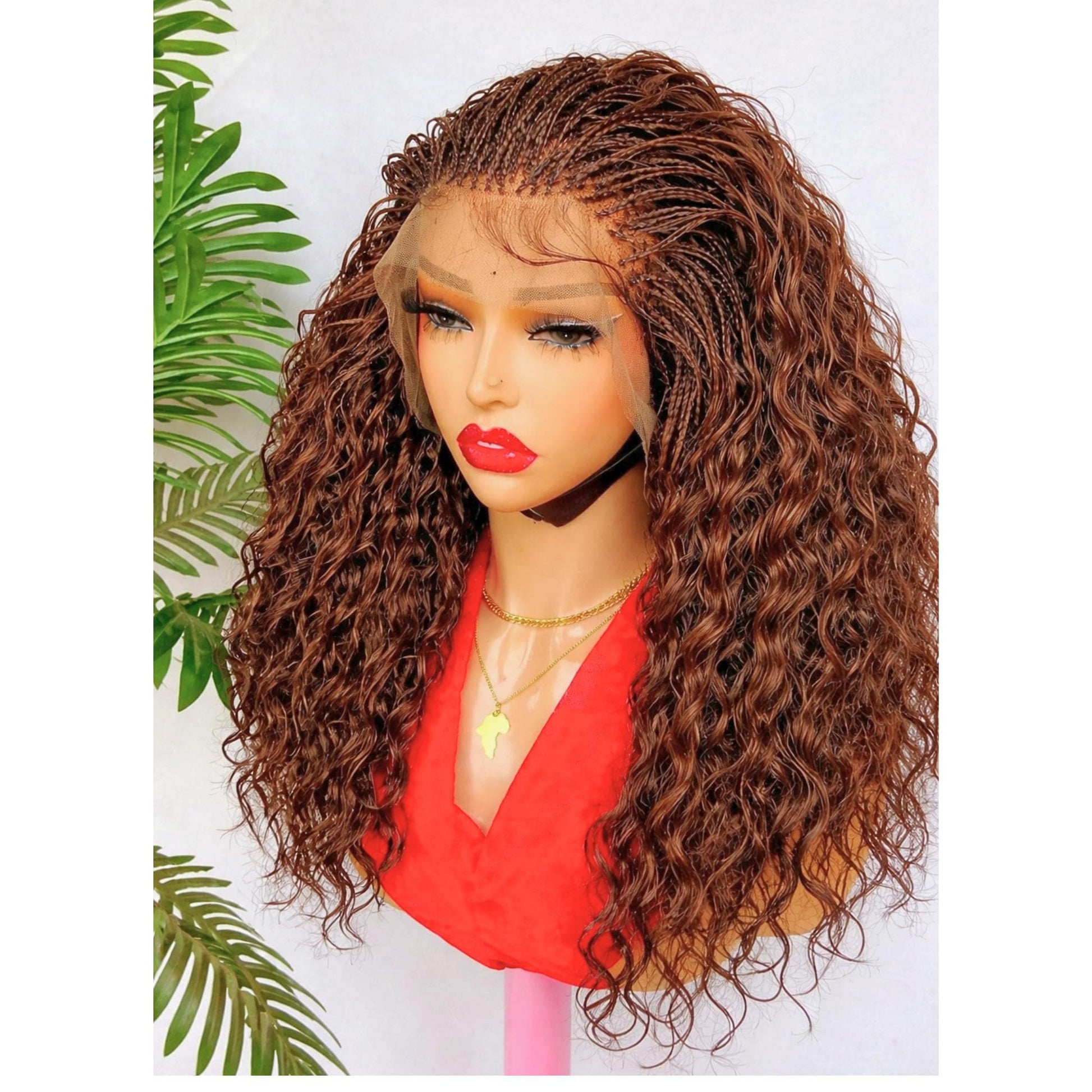 Braided Wigs for Black Women Lace-Front Micro Braided Wig – Boho Deep-Wave Passion Twist – product image 2
