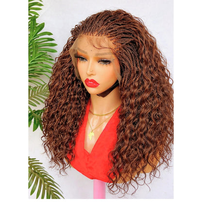 Braided Wigs for Black Women Lace-Front Micro Braided Wig – Boho Deep-Wave Passion Twist – product image 1