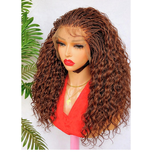 Braided Wigs for Black Women Lace-Front Micro Braided Wig – Boho Deep-Wave Passion Twist – product image 1