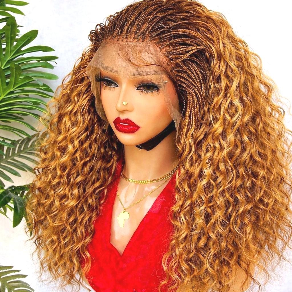 Braided Wigs for Black Women Lace-Front Micro Braided Wig – Boho Deep-Wave Passion Twist – product image 3