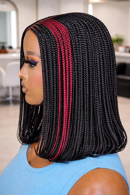 Braided Wigs for Black Women Short Bob Braid Wig – Black Women's Lace Front Wig – product image 10