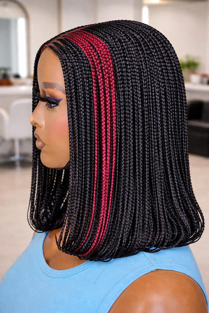 Braided Wigs for Black Women Short Bob Braid Wig – Black Women's Lace Front Wig – product image 8