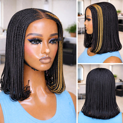 Braided Wigs for Black Women Short Bob Braid Wig – Black Women's Lace Front Wig – product image 4
