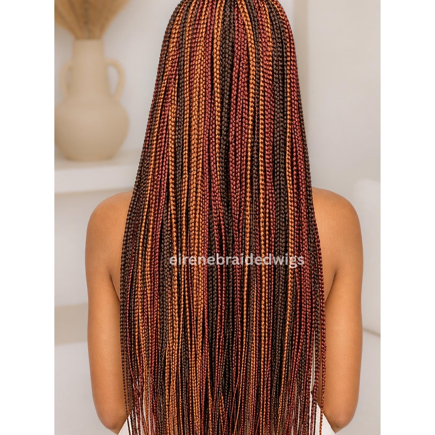 Braided Wigs for Black Women Knotless Box Braid Wig – Full Lace Frontal – Handmade Twist Braid – product image 5