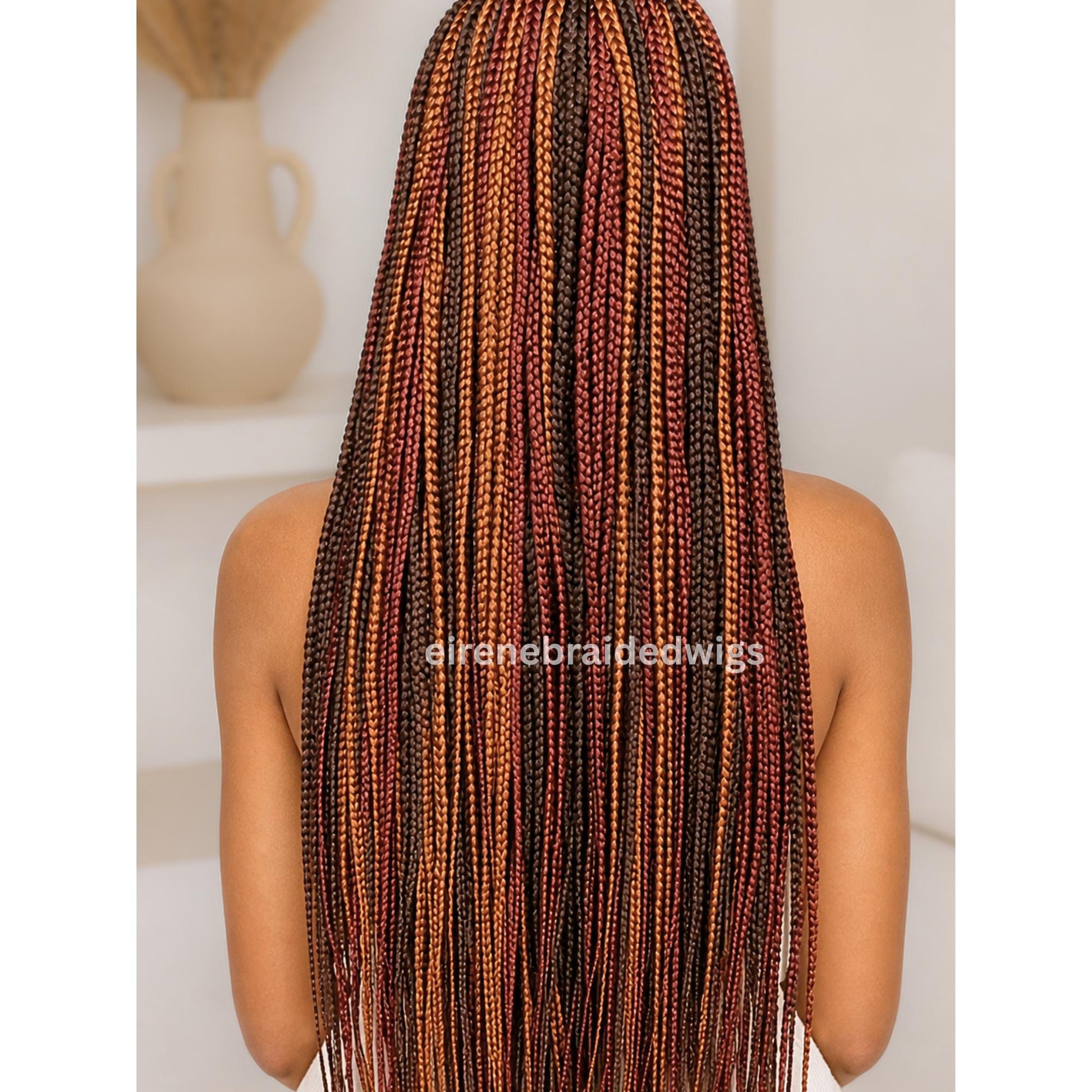 Braided Wigs for Black Women Knotless Box Braid Wig – Full Lace Frontal – Handmade Twist Braid – product image 5