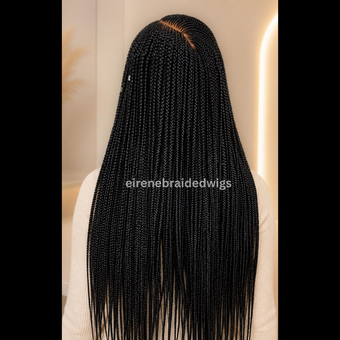 Braided Wigs for Black Women Fulani Braided Wig – Ghana Weave – Cornrow C-Cut – Lace Frontal – product image 5