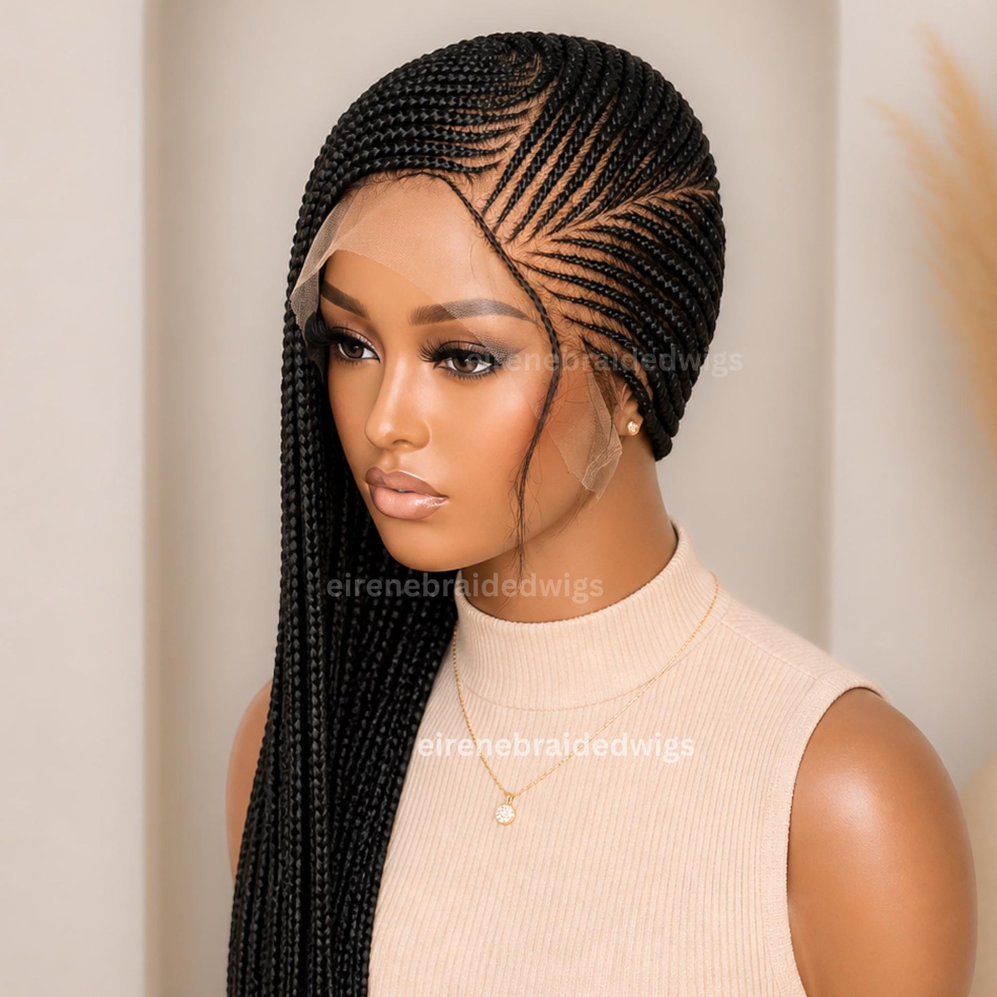 Braided Wigs for Black Women 30 Inch Lemonade Braided Wig – Full Lace – Baby Hair – product image 2