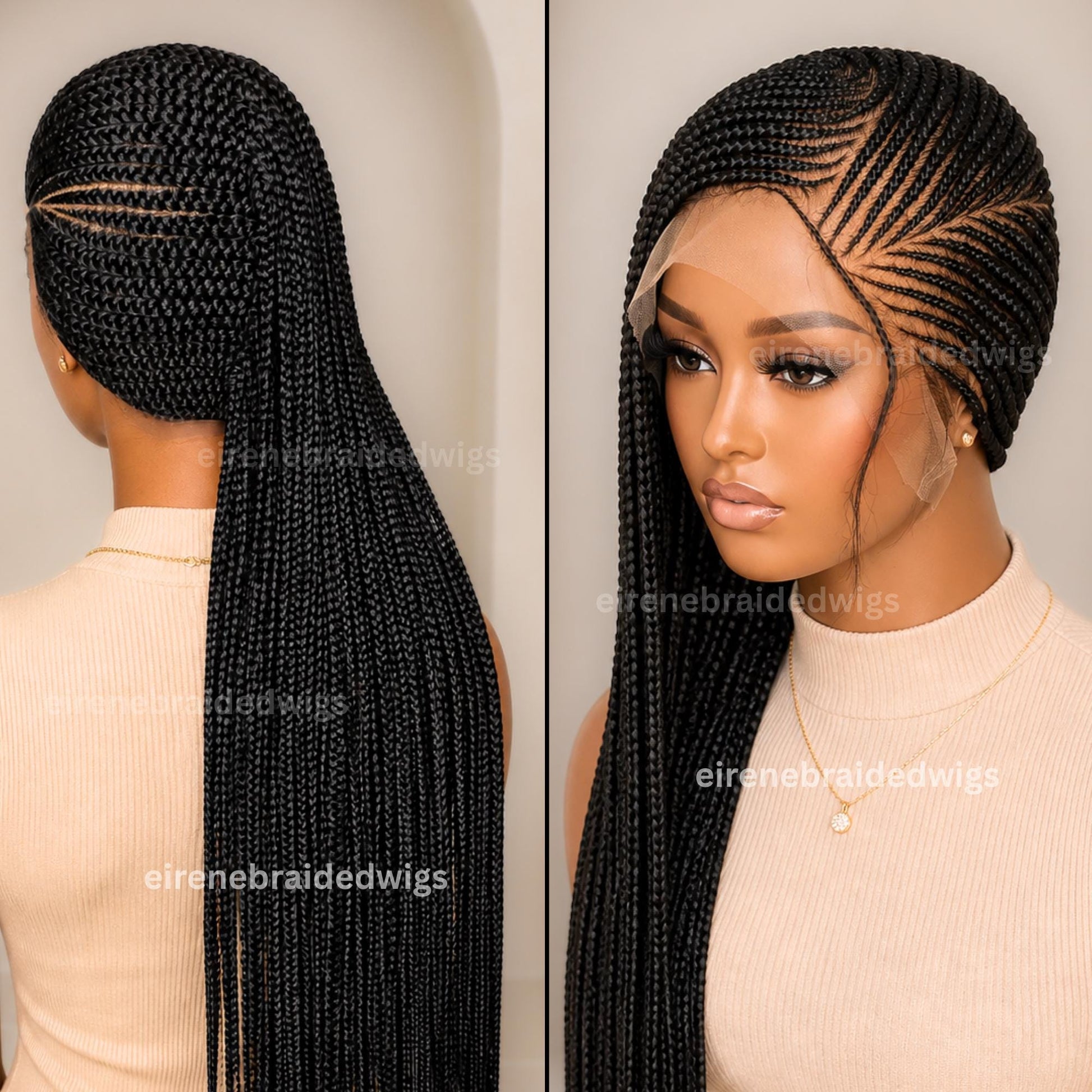 Braided Wigs for Black Women 30 Inch Lemonade Braided Wig – Full Lace – Baby Hair – product image 1