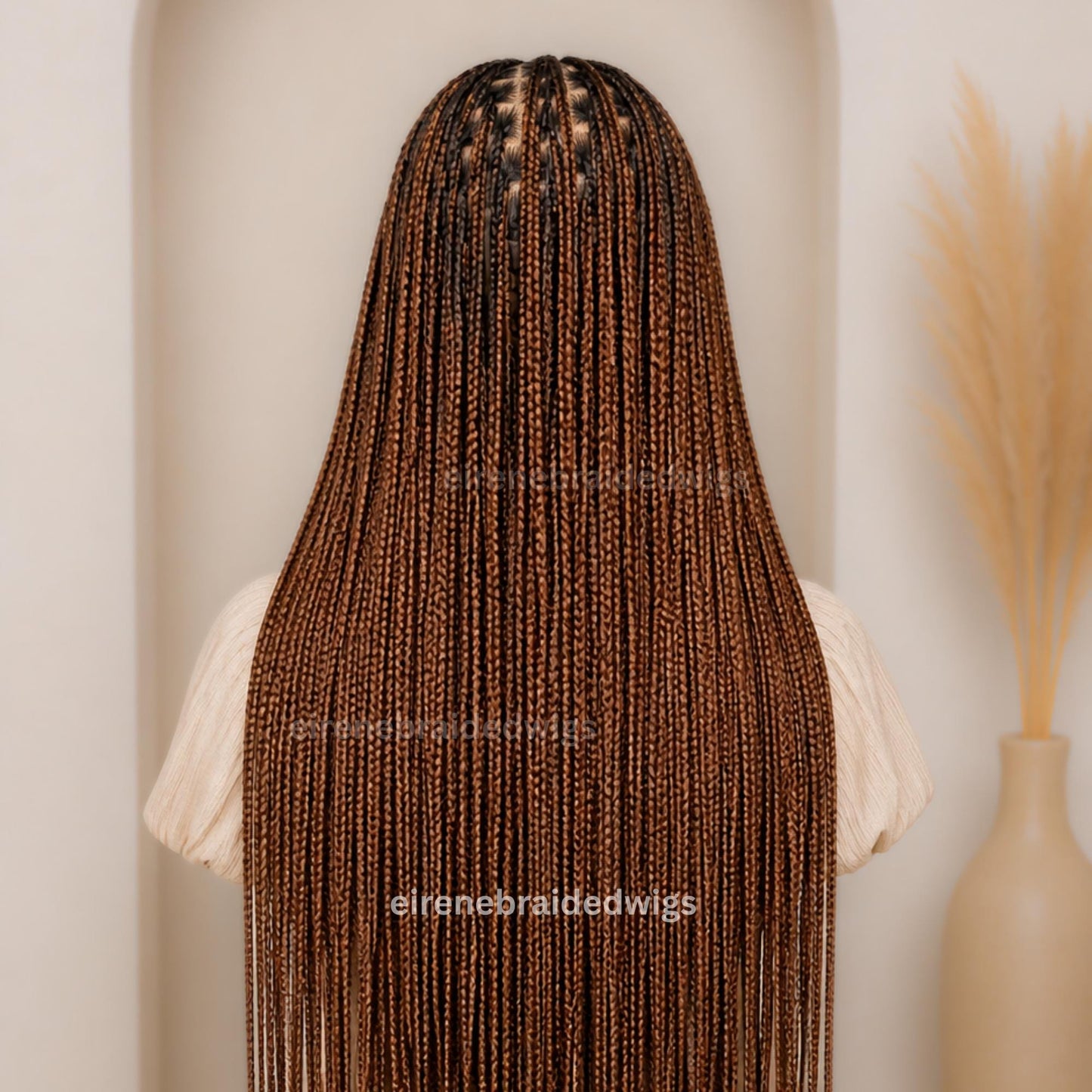 Braided Wigs for Black Women Knotless Box Braided Wig – Long Blonde Boho Goddess Locs – Full Lace – product image 5