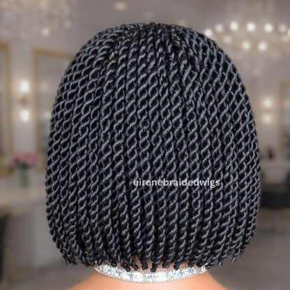 Braided Wigs for Black Women Short Bob Braided Wig – Black Women's Lace Front Wig – product image 3