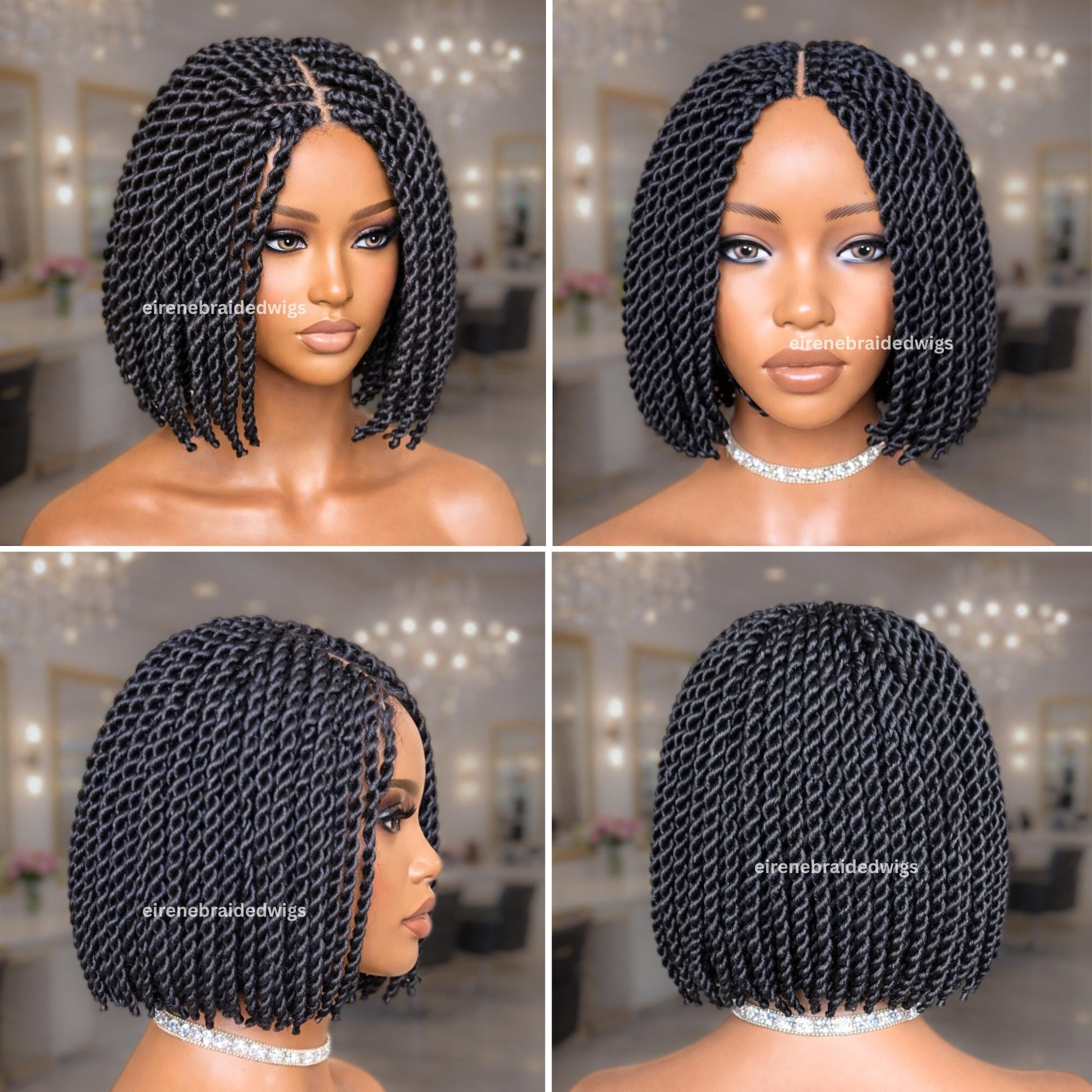 Braided Wigs for Black Women Short Bob Braided Wig – Black Women's Lace Front Wig – product image 5