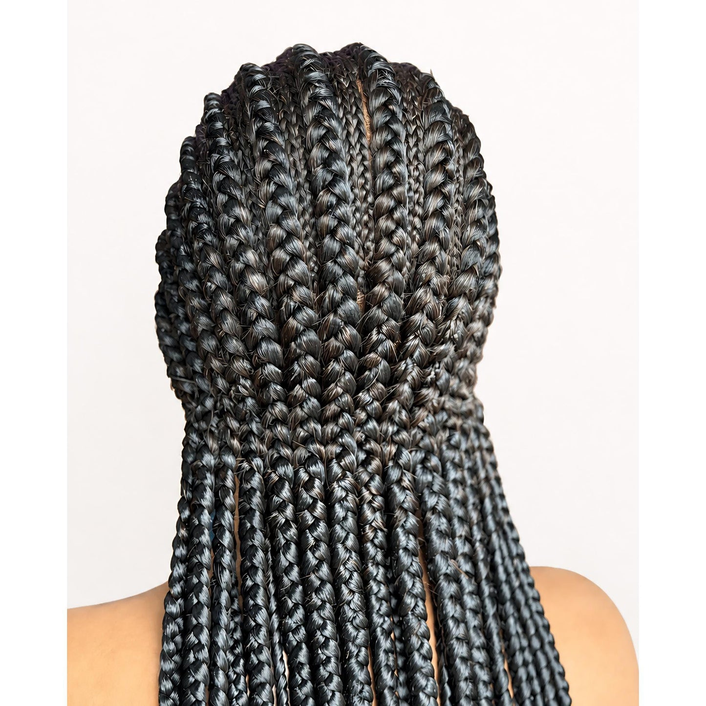 Braided Wigs for Black Women Full Lace Feed-in Cornrow Braided Wig – 30 inch African Tribal Braids – product image 4