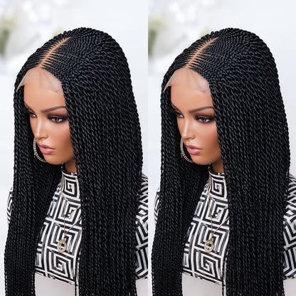 Braided Wigs for Black Women Fulani Cornrow Braided Wig – Lace Closure – Micro Twist – 18 inch – product image 9