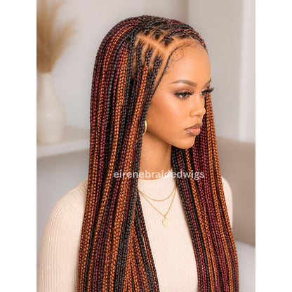 Braided Wigs for Black Women Knotless Box Braid Wig – Full Lace Frontal – Handmade Twist Braid – product image 1