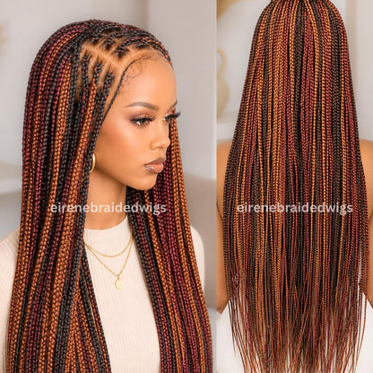Braided Wigs for Black Women Knotless Box Braid Wig – Full Lace Frontal – Handmade Twist Braid – product image 2
