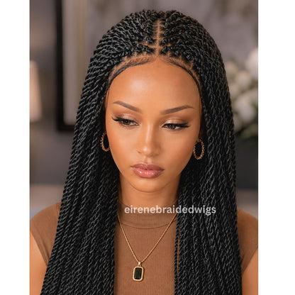 24inch Box Braided Wigs for Black Women – Lace-Front Twist Braids – product image 4