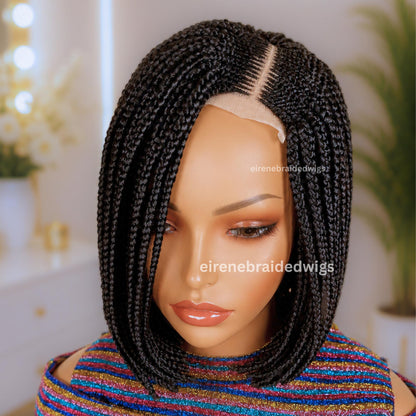 Braided Wigs for Black Women Braided Bob Wig – Lightweight Lace Front Wig for Black Women – product image 4