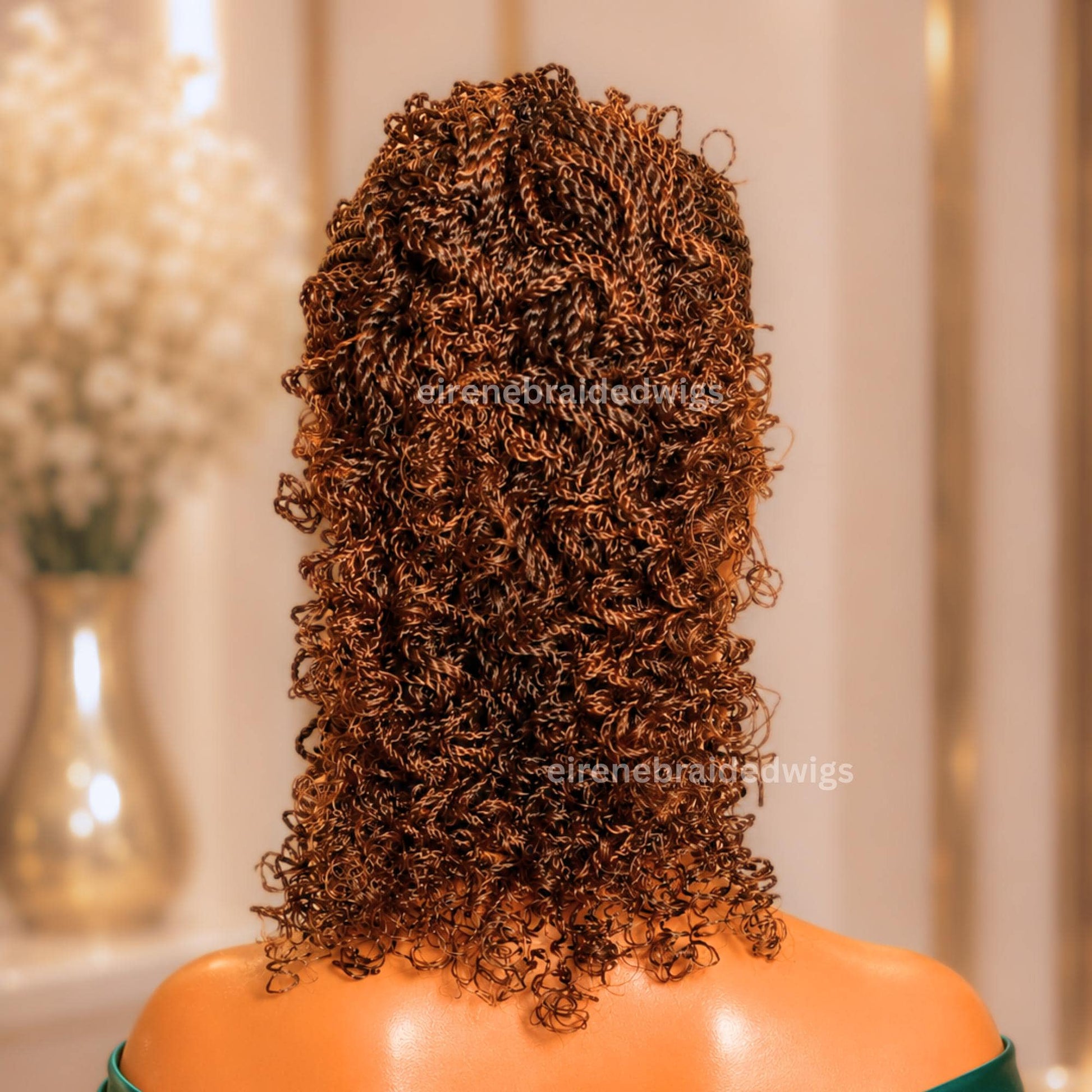 Braided Wigs for Black Women – Short Curly Braided Full Lace Mohawk Cornrow wig – Tribal Updo – product image 3