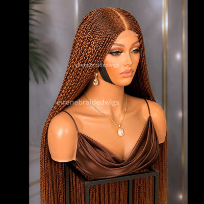 Lace Frontal Loose Braids Cornrow Braided Wig for Black Women – Ghana Weave Box Braids Wig – product image 3