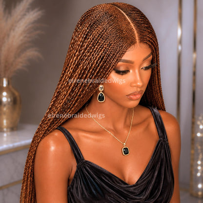 Lace Frontal Loose Braids Cornrow Braided Wig for Black Women – Ghana Weave Box Braids Wig – product image 2