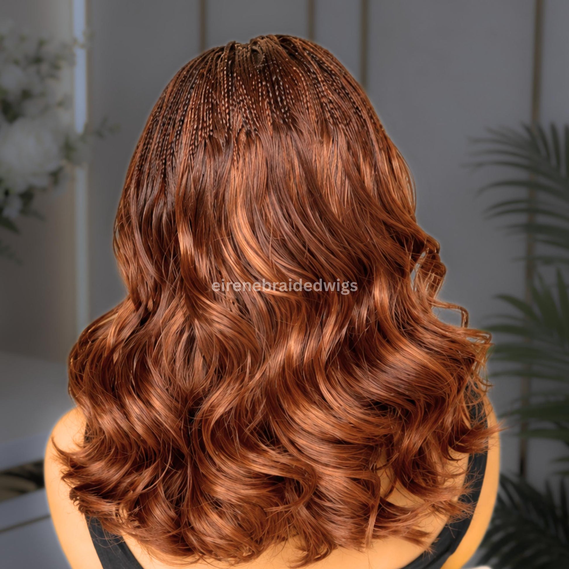 Braided Wigs for Black Women 16in Knotless Spanish Curls Braided Wig – Lace Frontal Box Bob Braids – product image 2