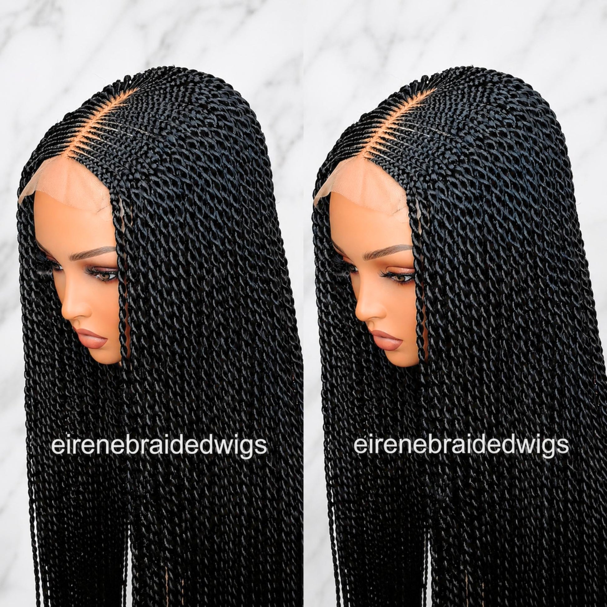 Braided Wigs for Black Women Full Lace Braided Wig – Fulani Cornrow – Micro Twist – Human Hair Bob – product image 5