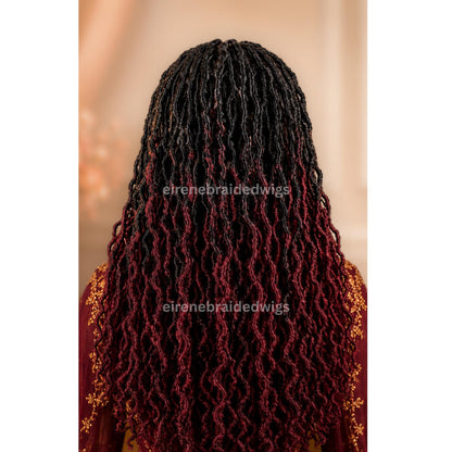 Braided Wigs for Black Women 30" Faux Locs Braid Wig – Full Lace – Boho Goddess Style – product image 3