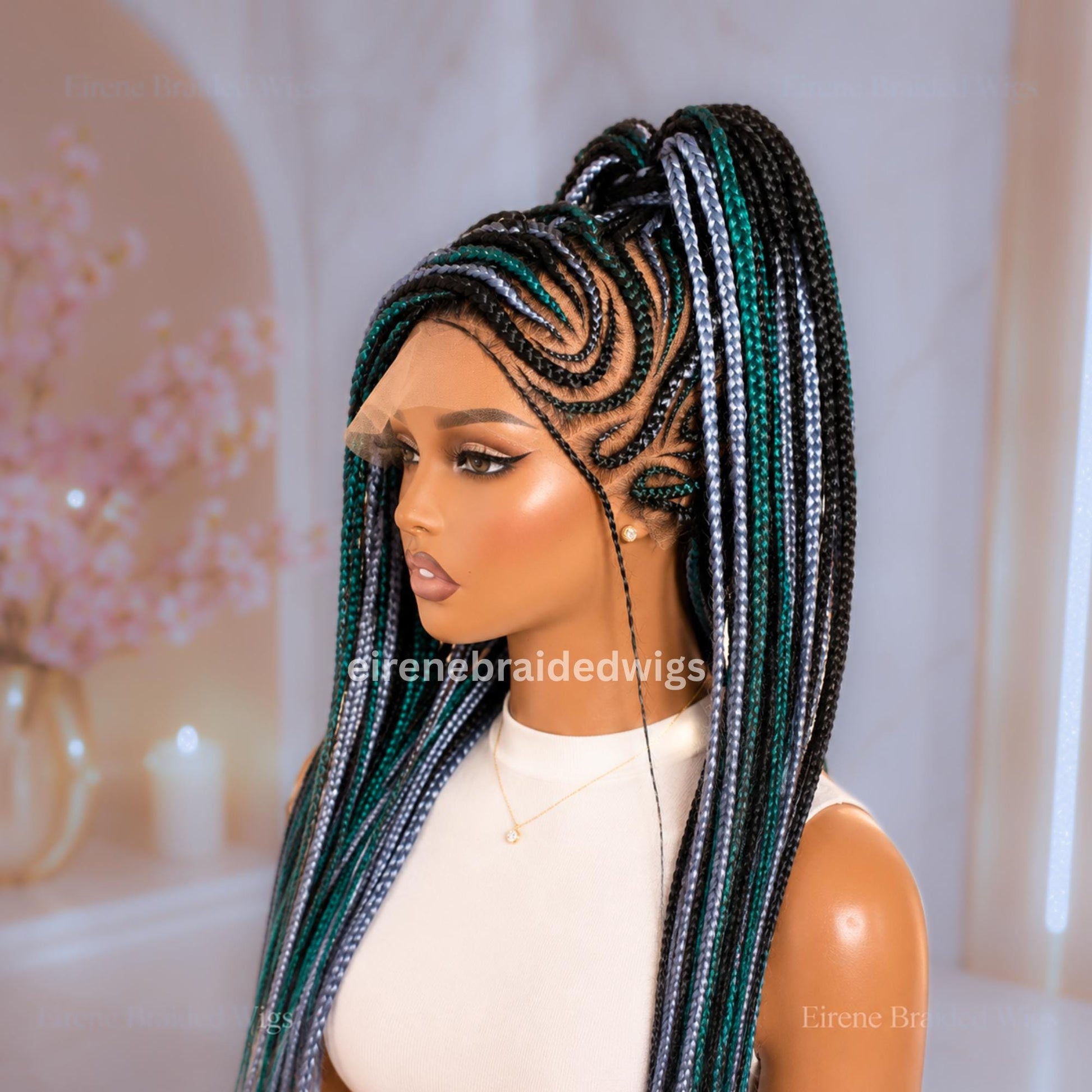 Braided Wigs for Black Women 30 Inch Lemonade Braided Wig – Full Lace – Baby Hair – product image 2