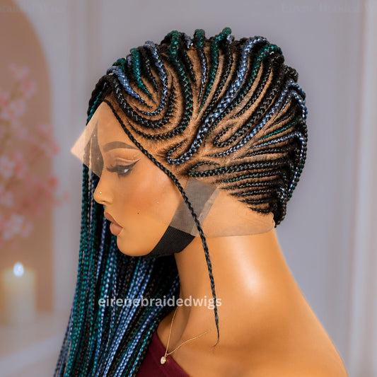 Braided Wigs for Black Women 30 Inch Lemonade Braided Wig – Full Lace – Baby Hair – product image 1