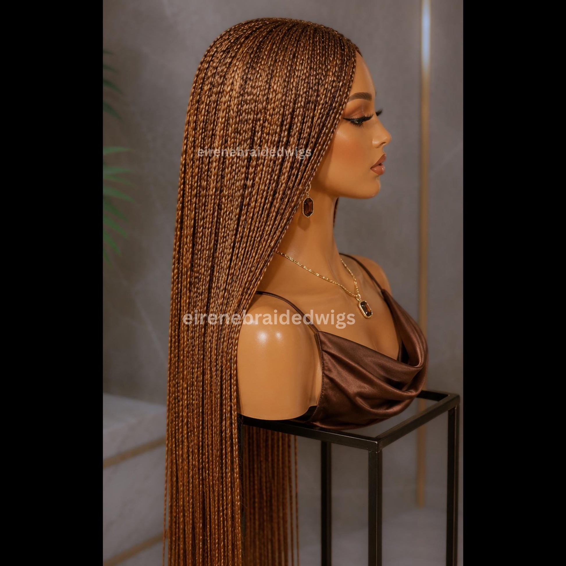 Lace Frontal Loose Braids Cornrow Braided Wig for Black Women – Ghana Weave Box Braids Wig – product image 4
