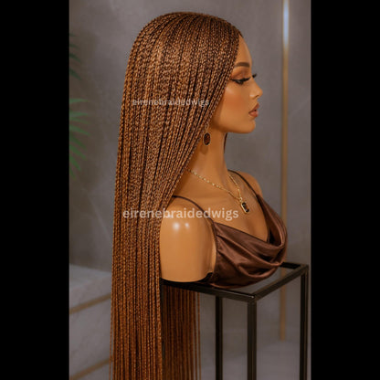 Lace Frontal Loose Braids Cornrow Braided Wig for Black Women – Ghana Weave Box Braids Wig – product image 4
