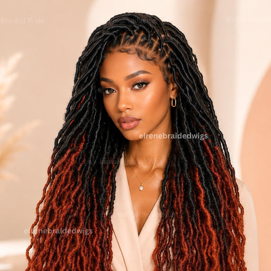 Braided Wigs for Black Women 30" Faux Locs Braid Wig – Full Lace – Boho Goddess Style – product image 1