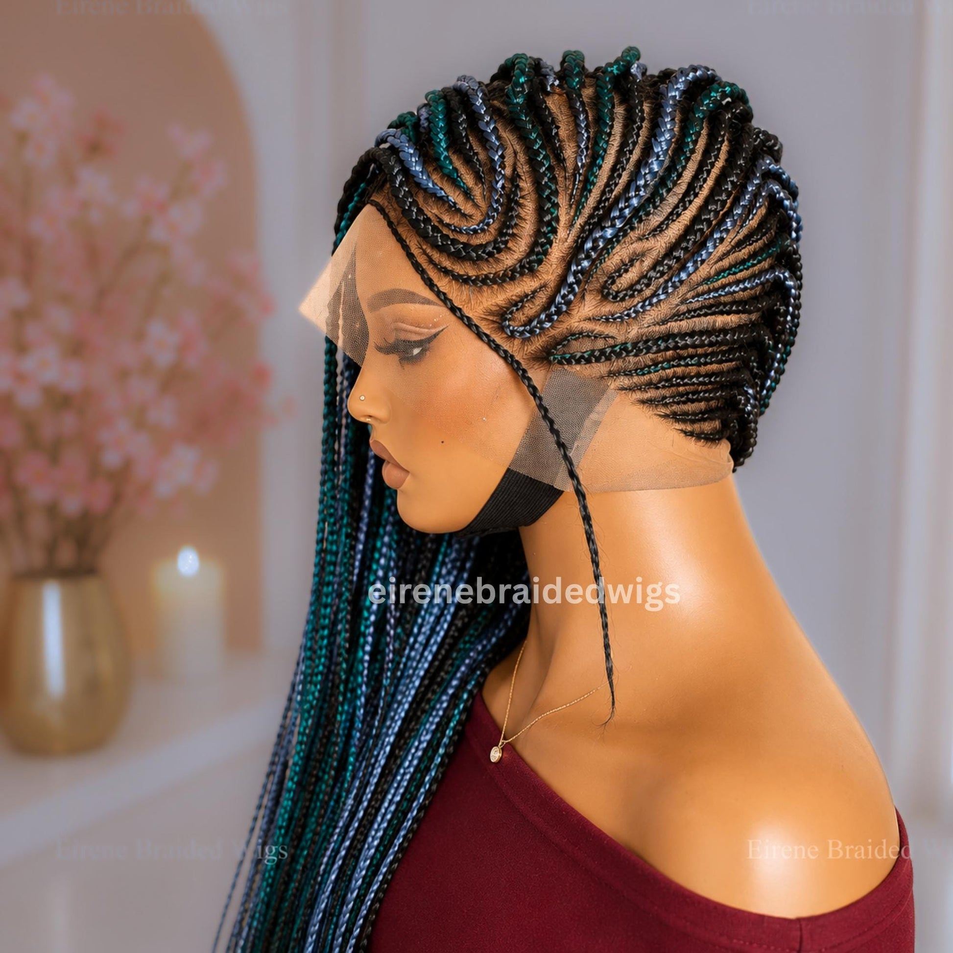 Braided Wigs for Black Women 30 Inch Lemonade Braided Wig – Full Lace – Baby Hair – product image 4