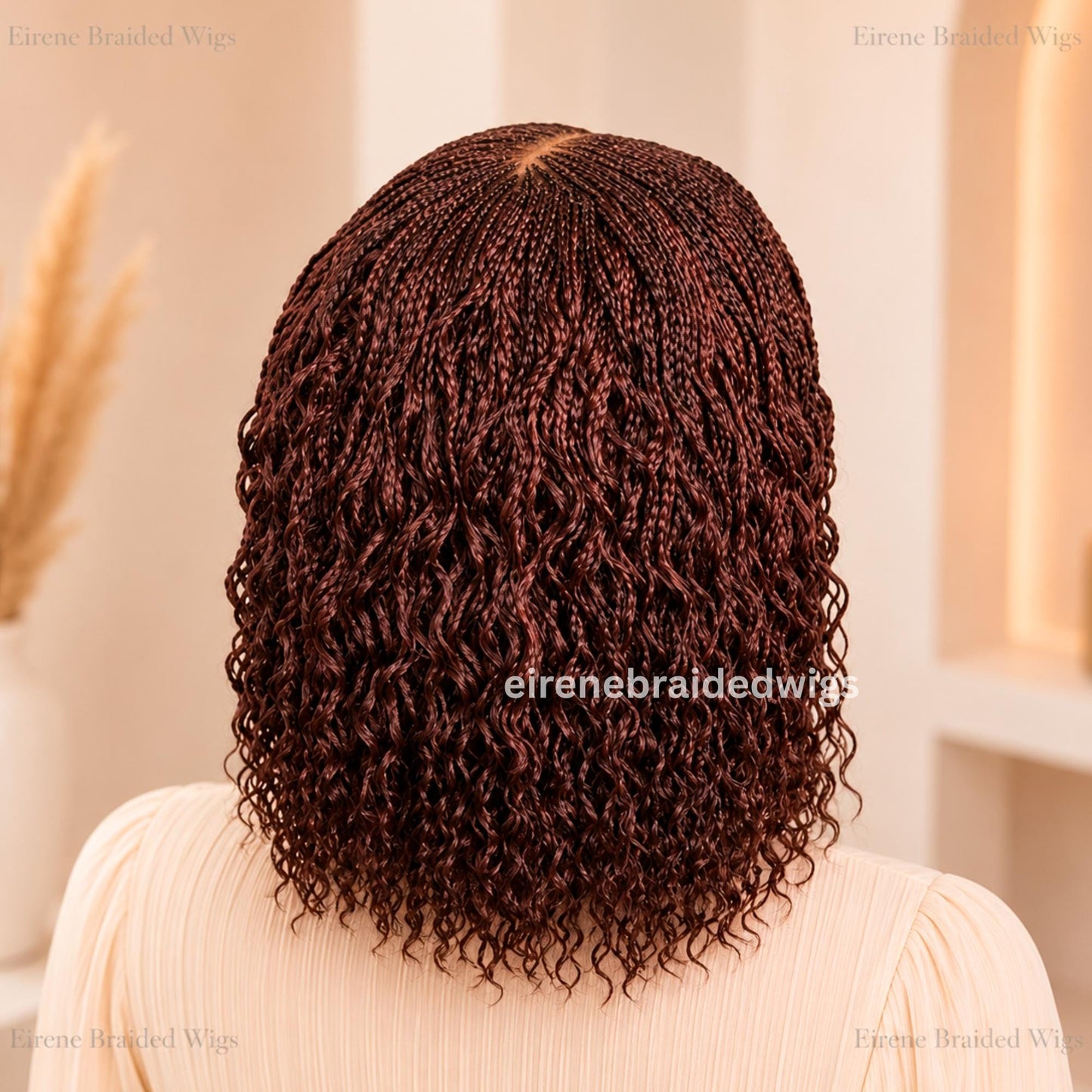 Braided Wigs for Black Women – Curly Short Bob Braid Cornrow Wig – product image 4