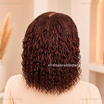 Braided Wigs for Black Women – Curly Short Bob Braid Cornrow Wig – product image 4