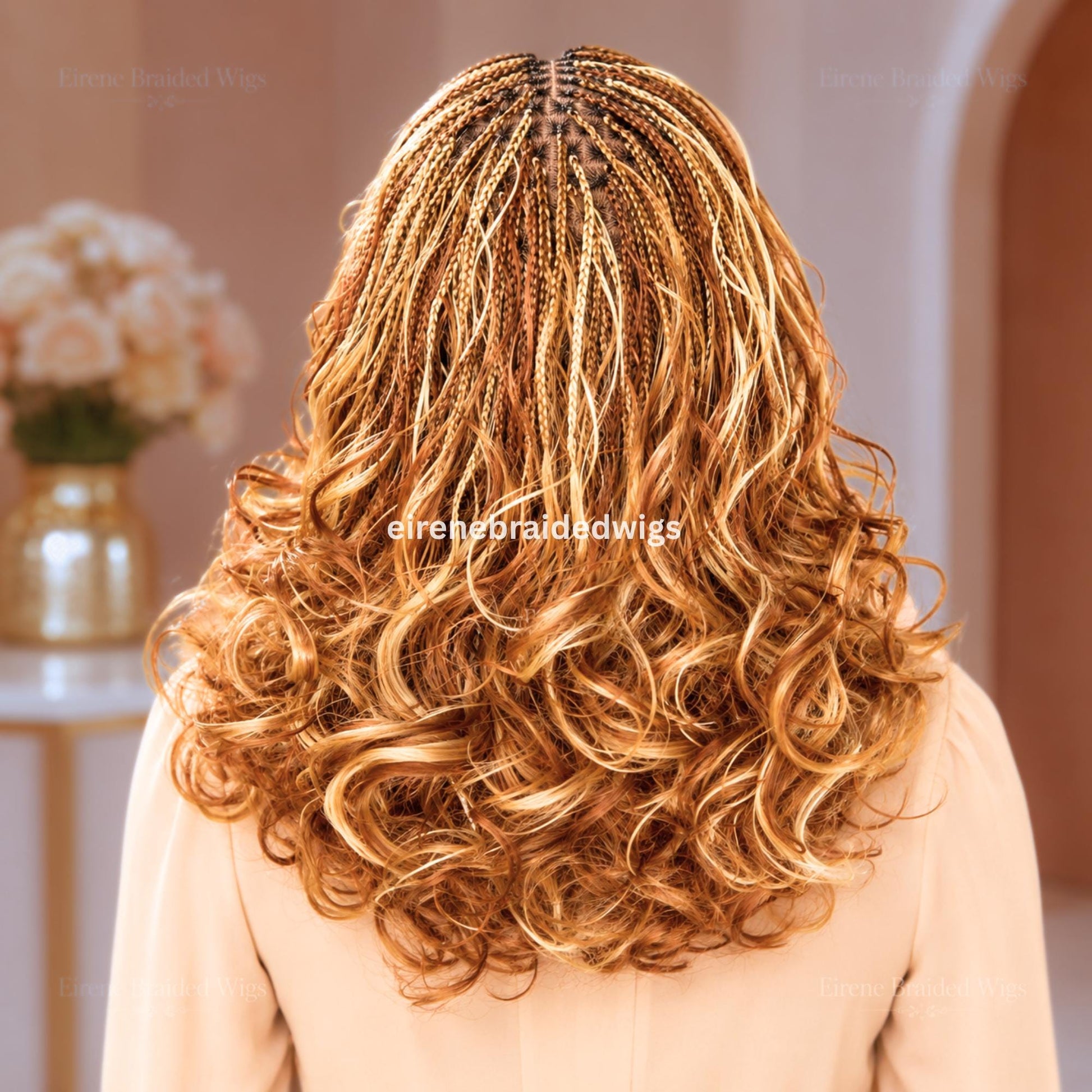 Braided Wigs for Black Women 16in Knotless Spanish Curls Braided Wig – Lace Frontal Box Bob Braids – product image 2