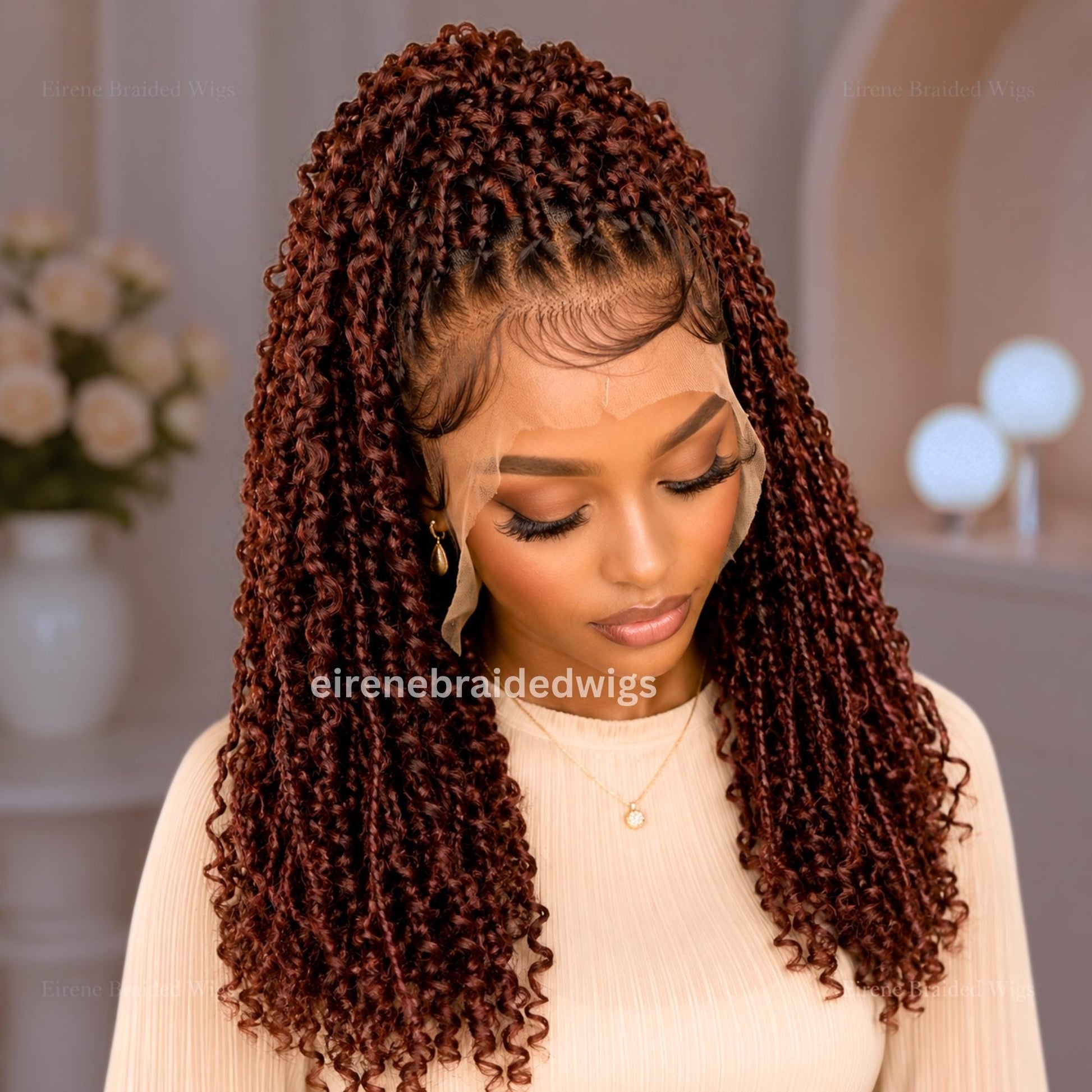 Braided Wigs for Black Women – 24" Distressed Locs Braid Wig – Full Lace – Boho Goddess Style – product image 2