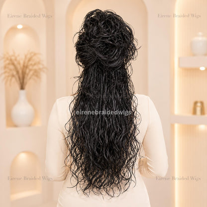 Curly Boho Braided Wigs for Black Women – 30-inch Full Lace Braids Wig – product image 2