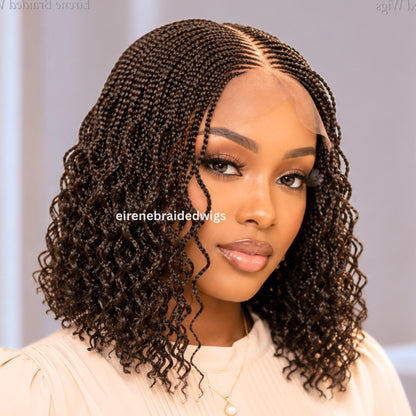 Braided Wigs for Black Women – Curly Short Bob Braid Cornrow Wig – product image 3