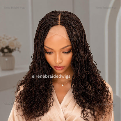 Braided Wigs for Black Women 18 Inch Curly Micro Twist Wig – Lightweight Braided Lace Closure – product image 8