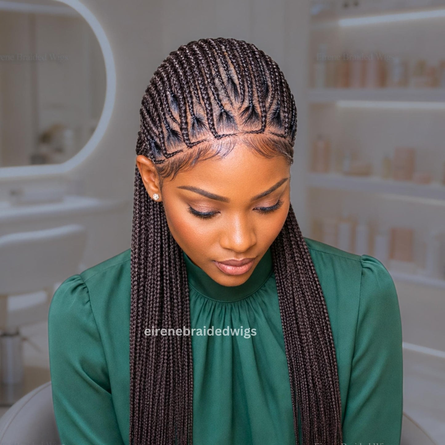26 inch Cornrow Braid Wig for Black Women – product image 2