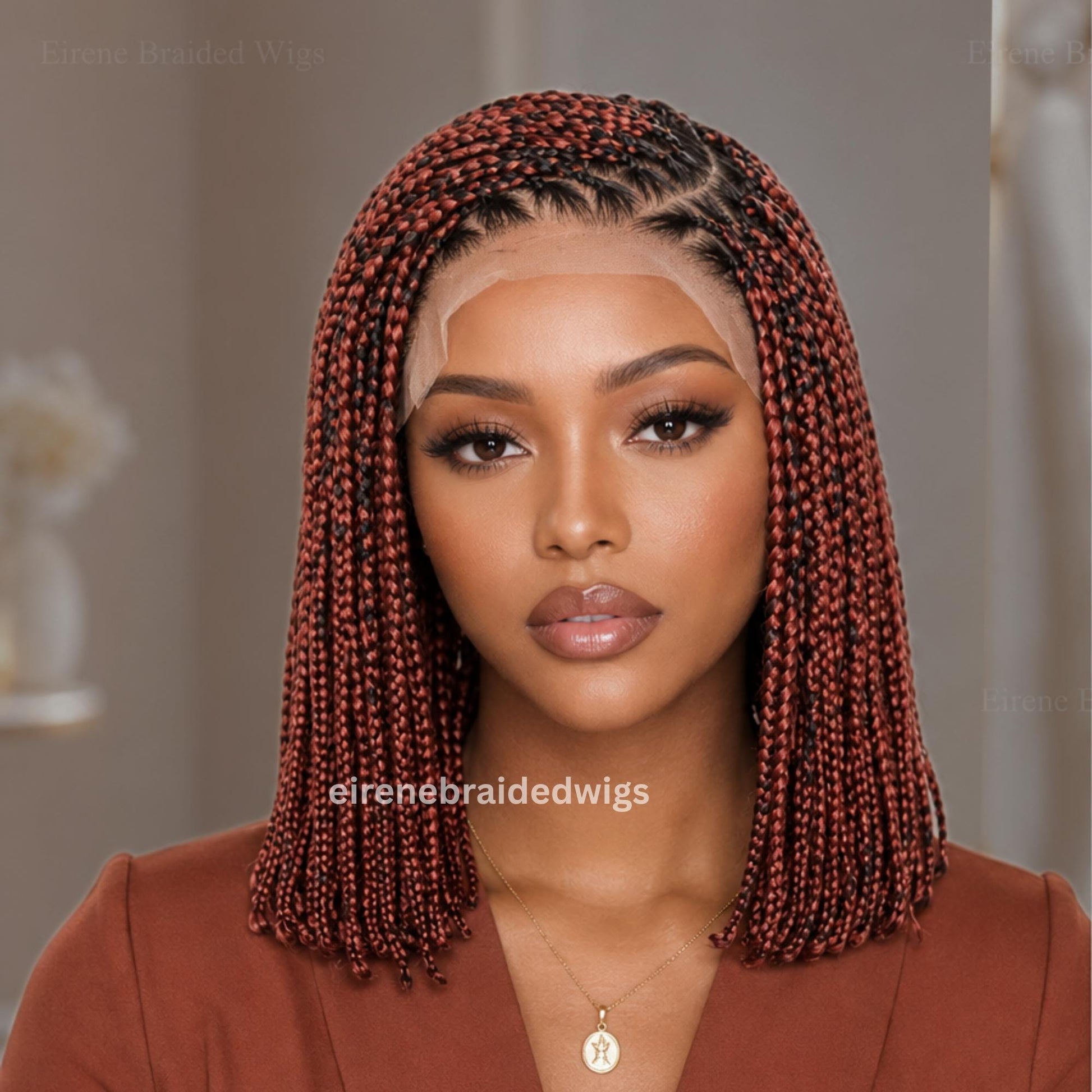 Braided Wigs for Black Women Box Braids Bob Wig – 10 Inch Lace Frontal Wig – product image 3