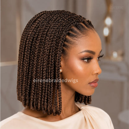 Braided Wigs for Black Women Box Braids Bob Wig – 10 Inch Lace Frontal Wig – product image 5