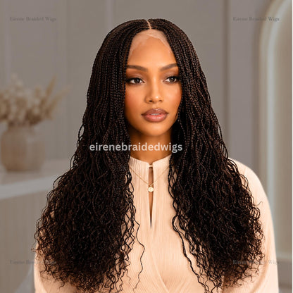 Braided Wigs for Black Women 18 Inch Curly Micro Twist Wig – Lightweight Braided Lace Closure – product image 5
