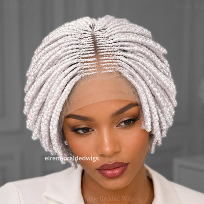Braided Wigs for Black Women Bantu Knots Braided Bob Wig – Lightweight Lace Front Wig – product image 1