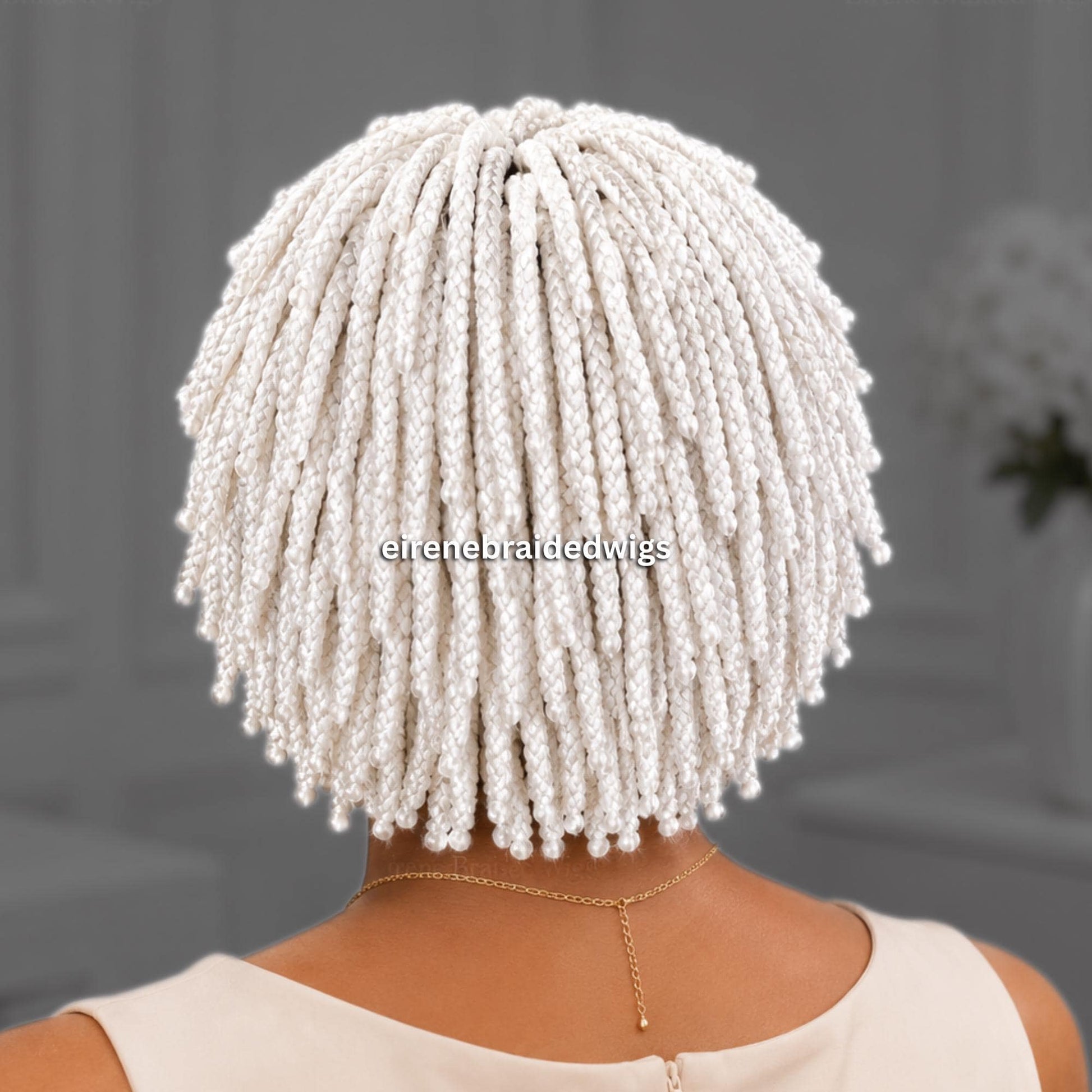 Braided Wigs for Black Women Bantu Knots Braided Bob Wig – Lightweight Lace Front Wig – product image 3