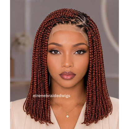 Braided Wigs for Black Women Box Braids Bob Wig – 10 Inch Lace Frontal Wig – product image 1