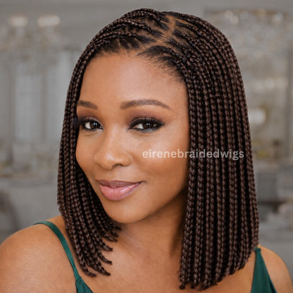 Braided Wigs for Black Women Box Braids Bob Wig – 10 Inch Lace Frontal Wig – product image 2