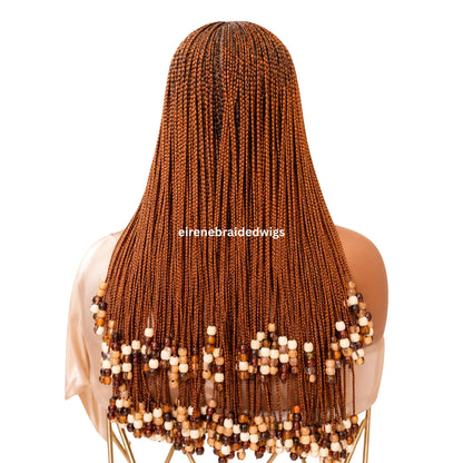 Fulani Cornrow Braids Wig with Beads for Black Women – product image 5